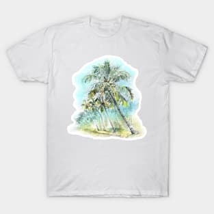 Biyyam backwater lake and Coconut Trees - Kerala. T-Shirt